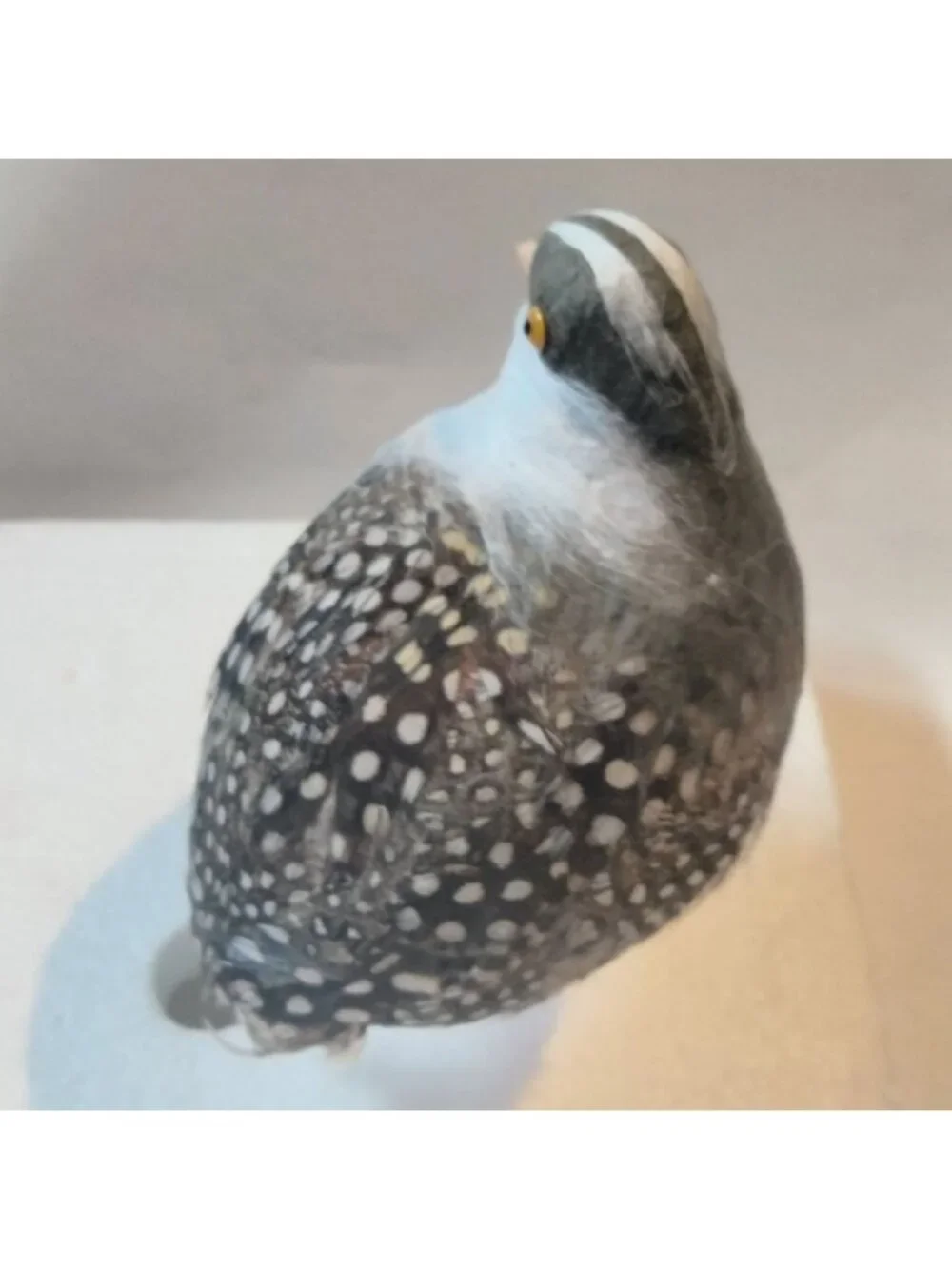 Decorative Faux Bird Figurine Quail Partridge Feathers Lot 3